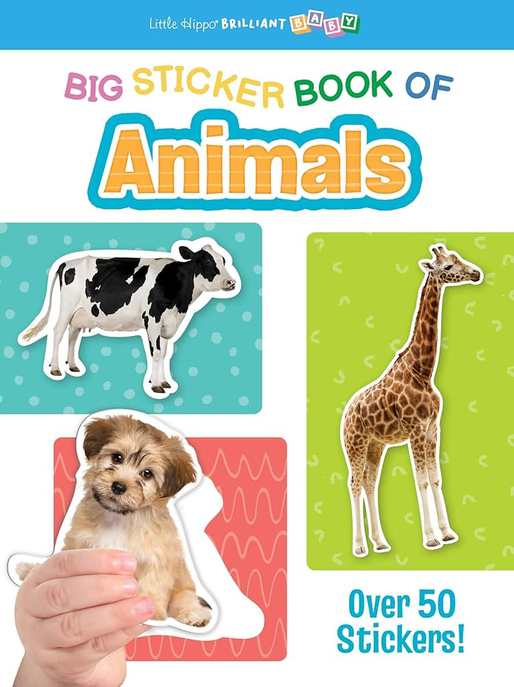 Little Hippo Books Big Sticker Book of Animals Children's Book | Children's Animals Activity Book... | Amazon (US)
