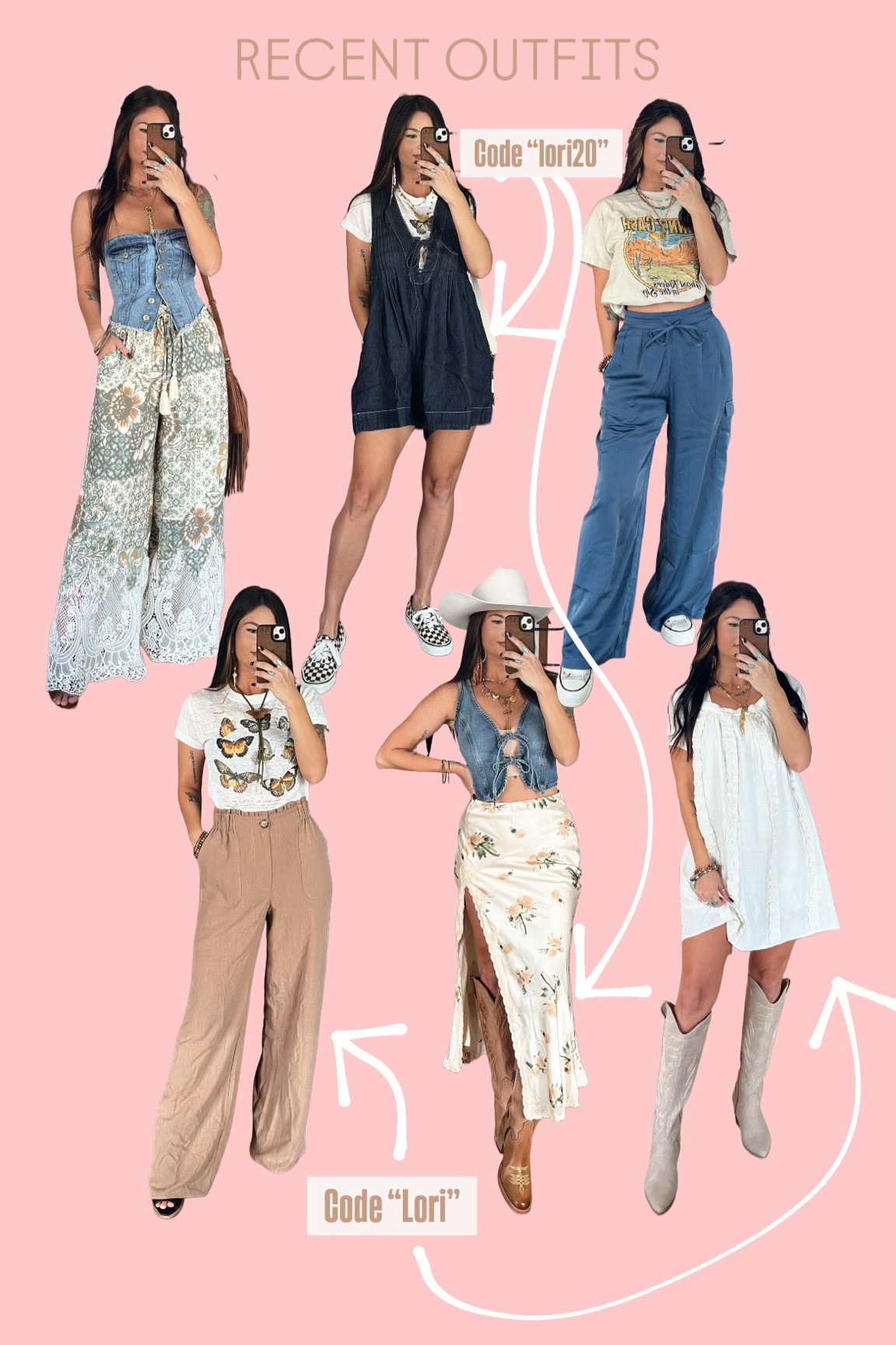 Recent outfits with active discount codes!

Wearing xs in everything except linen pants, flowy pants with crochet, and denim romper 

#LTKSeasonal #LTKMostLoved #LTKStyleTip