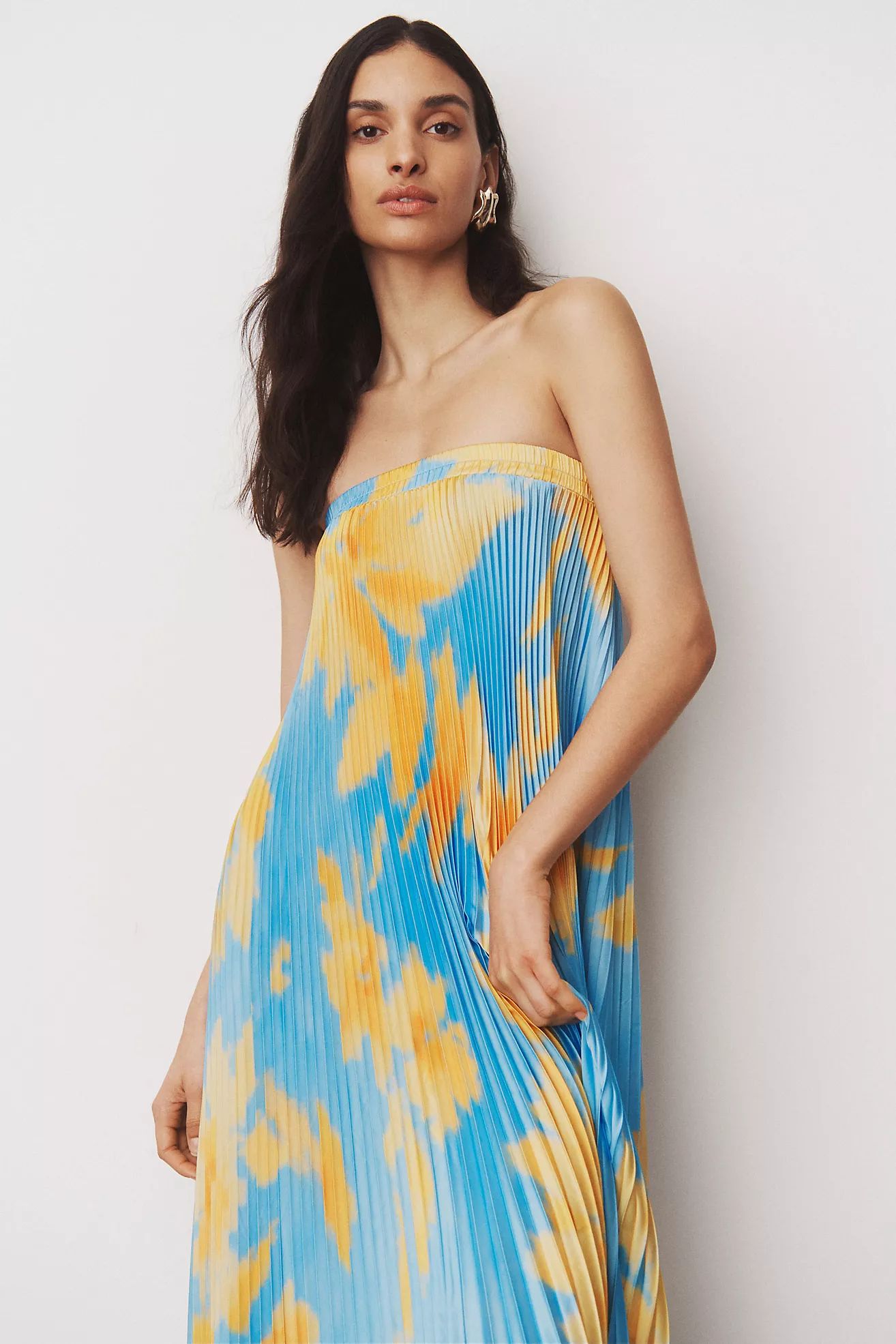 L'IDÉE Elle Strapless Pleated Gown | Anthropologie (US)