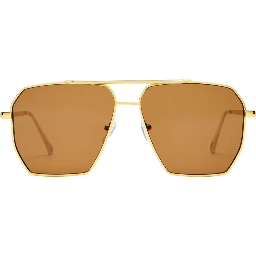 AIRE Asteroide 60mm Square Sunglasses in Bright Gold at Nordstrom | Nordstrom