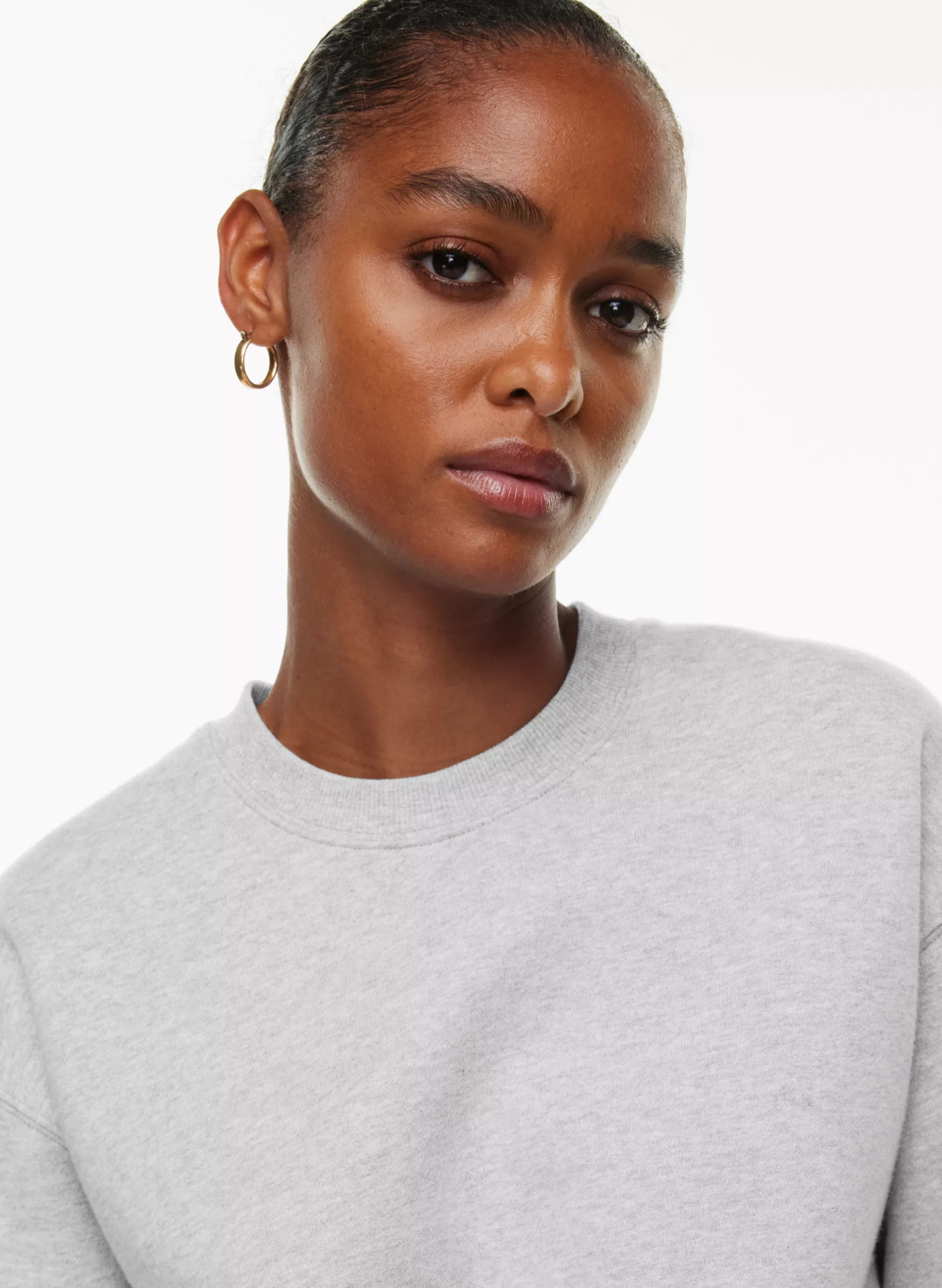 COZY FLEECE PERFECT CREW SWEATSHIRT | Aritzia