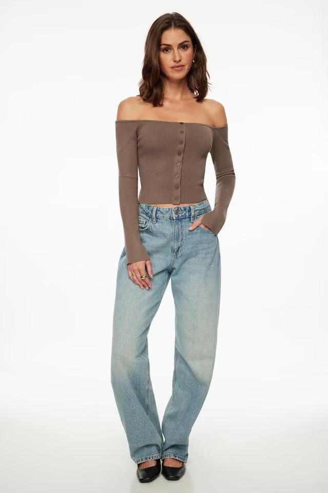 Alice Off Shoulder Cardigan | Dynamite Clothing