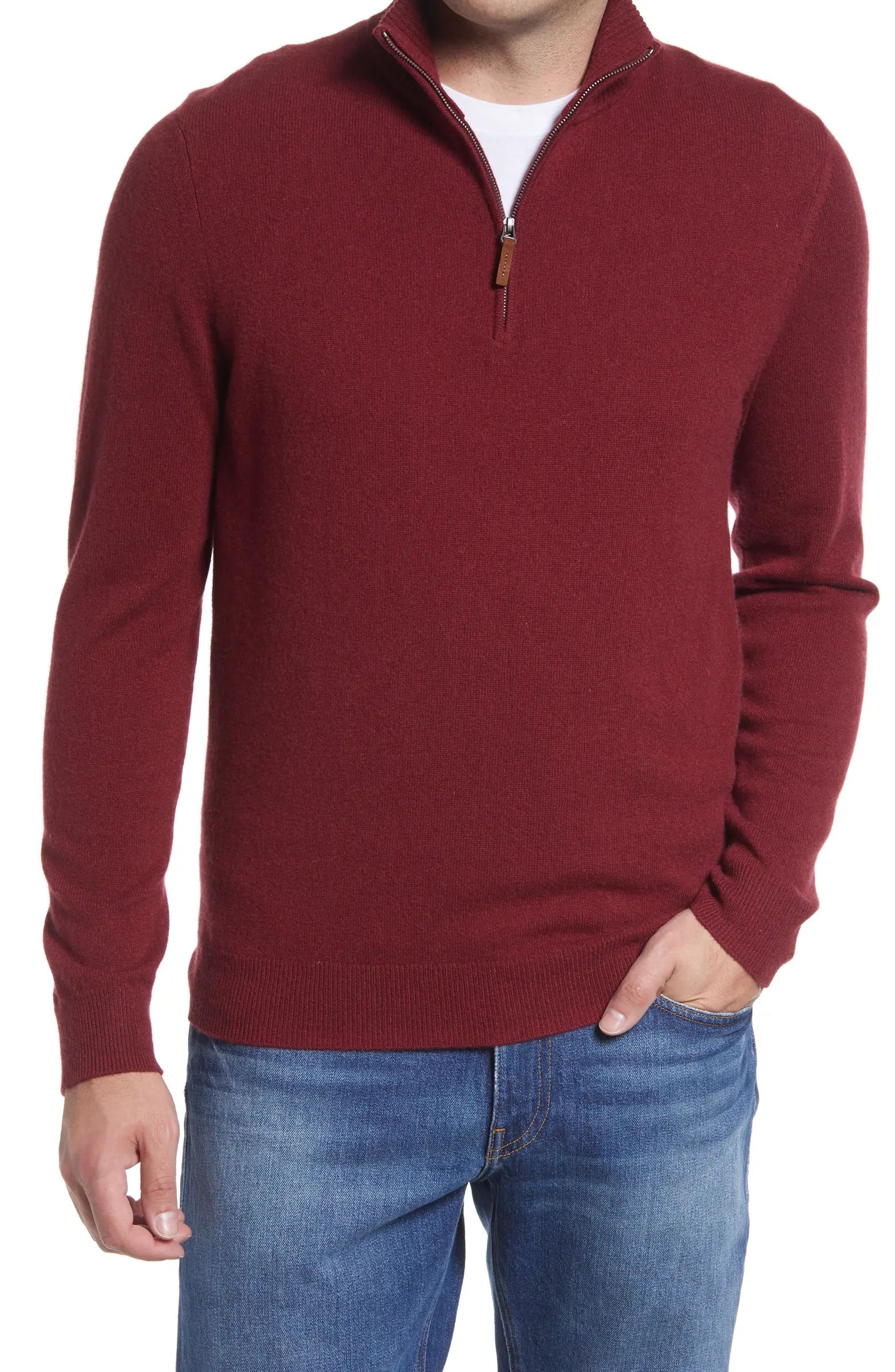 Cashmere Quarter Zip Pullover Sweater | Nordstrom