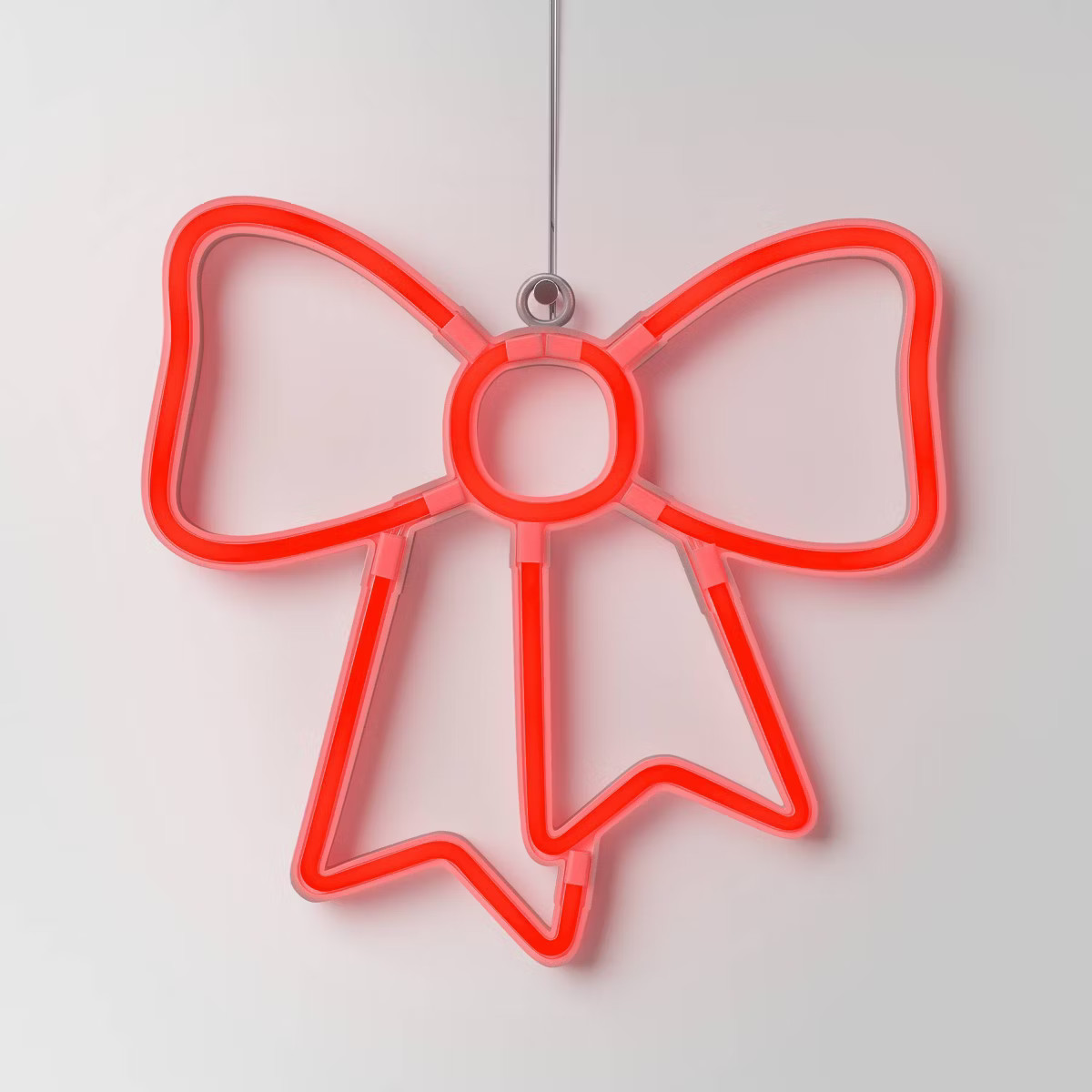 LED Battery Operated Christmas Neon Bow Hangable Sign Red - Wondershop™ | Target