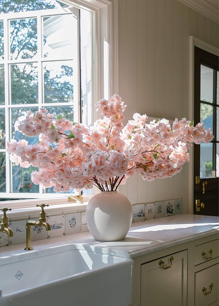 Afloral Faux Cherry Blossom in Pink - 44" | Amazon (US)