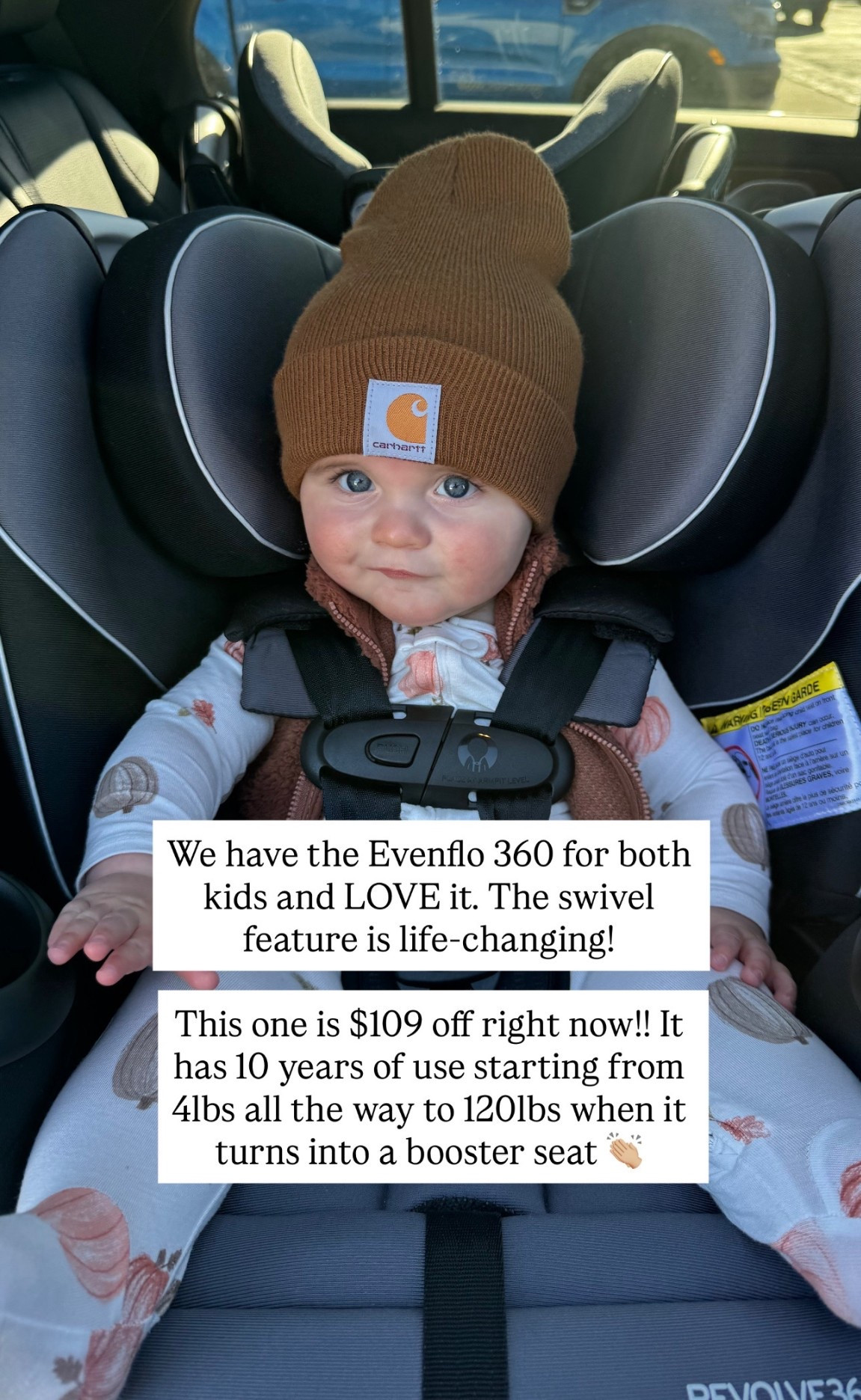 Our favorite car seat is $109 off right now for Black Friday!! Such a great deal!! The swivel feature is life-changing and I love that you don’t have to worry about another car seat as they get bigger! It starts from 4lbs all the way to 120lbs once it turns into a booster seat!!! #LTKHoliday #LTKmomlife #LTKbaby #LTKkids 

#LTKGiftGuide #LTKSaleAlert #LTKCyberWeek