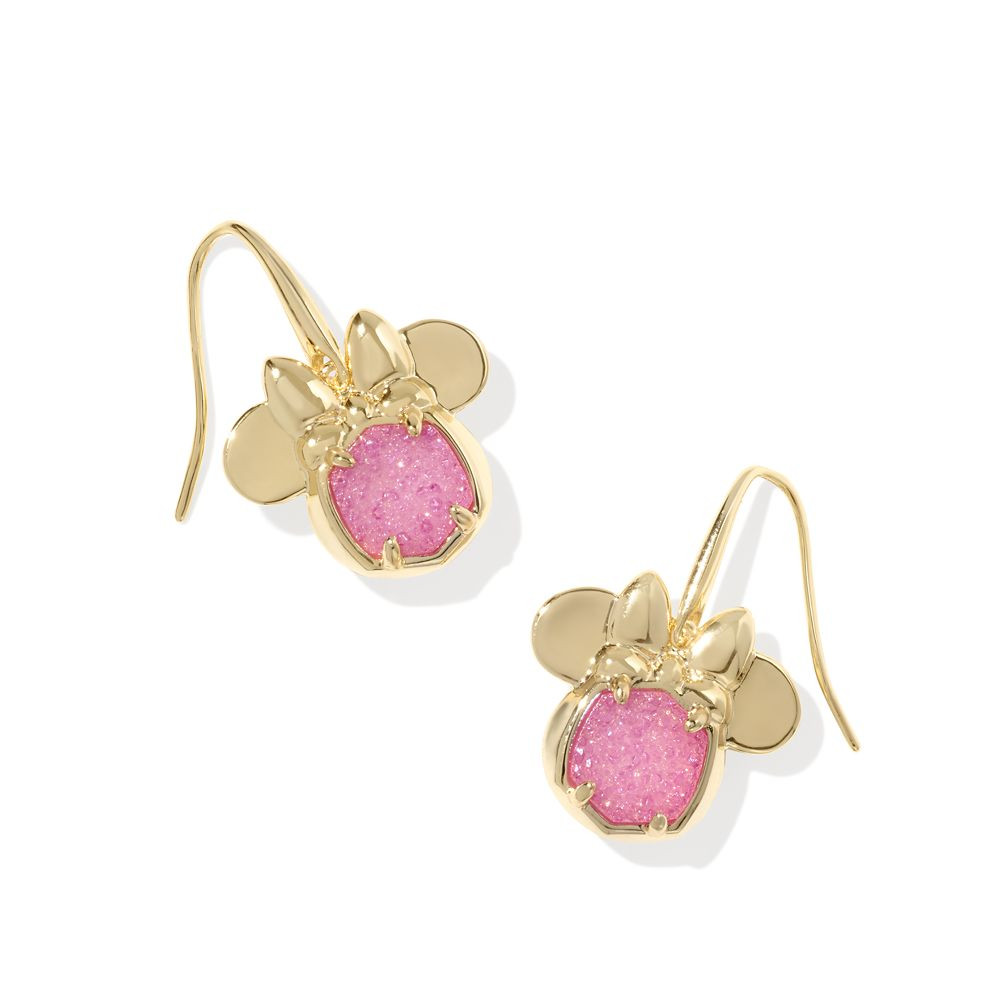 Minnie Mouse Icon Drop Earrings by Kendra Scott  – Pink | Disney Store