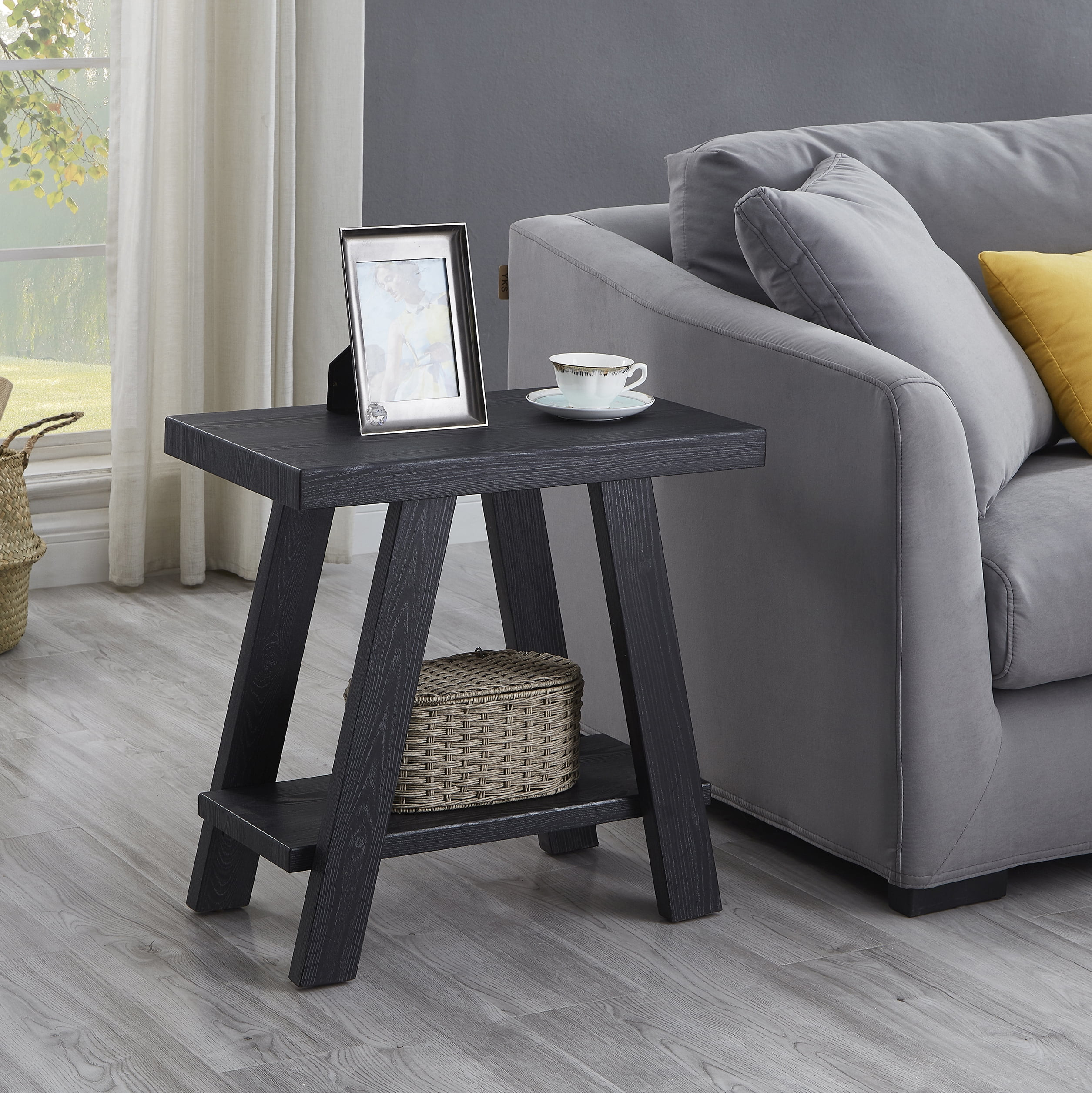 Athens Contemporary Wood Shelf Side Table | Walmart (US)