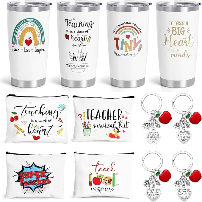 UAREHIBY 12 PCS Teacher Appreciation Gifts in Bulk, 20 OZ Wine Tumbler Teacher Gifts, Graduation ... | Amazon (US)