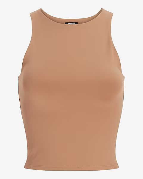 Body Contour Cropped High Neck Tank | Express