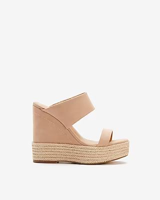 Double Strap Platform Wedge Sandals | Express