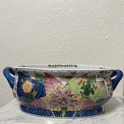 vintage tobacco leaf foot bath Planter ￼ Pot Ornate | eBay US