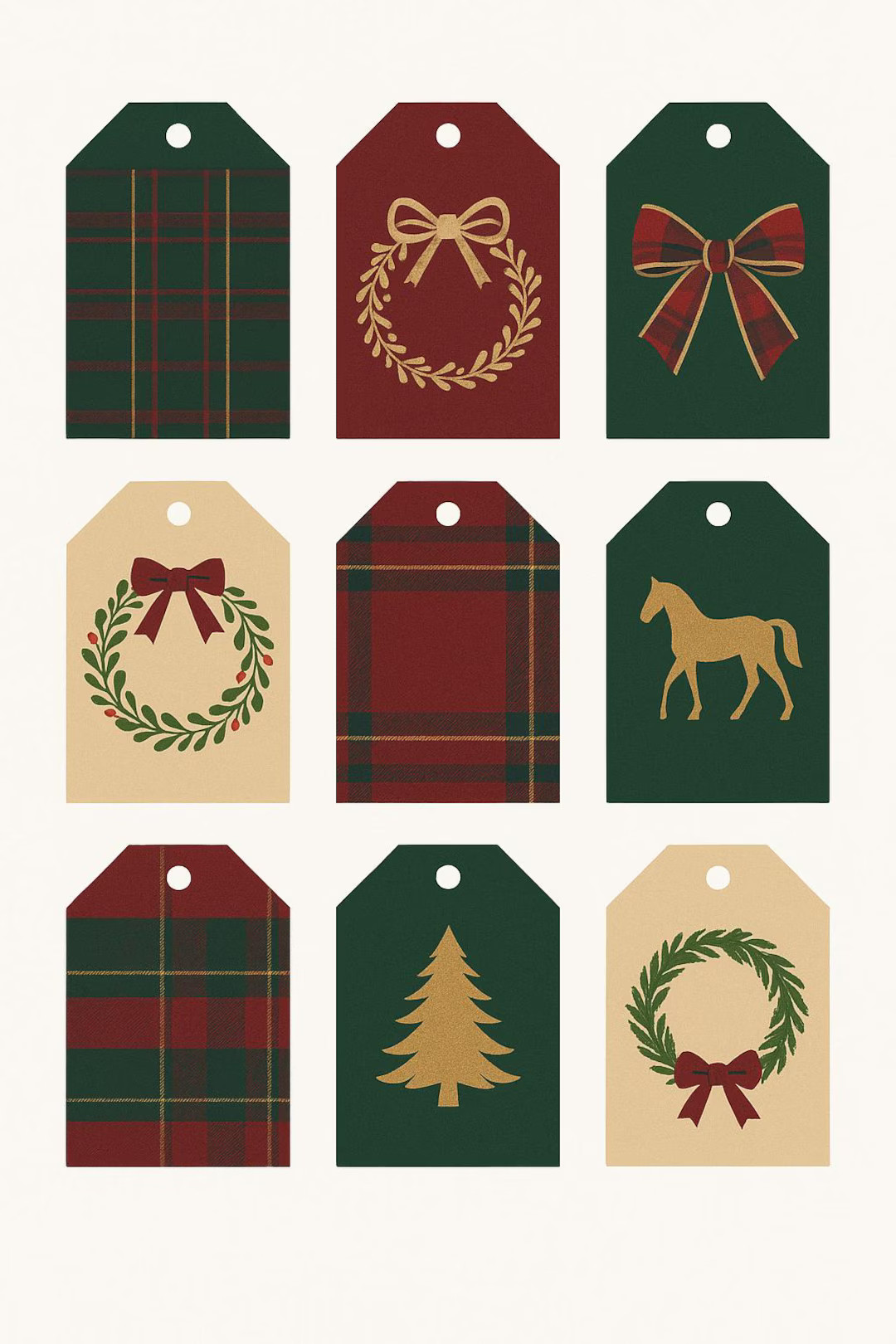 Ralph Lauren Inspired Printable Christmas Gift Tags - Etsy | Etsy (US)