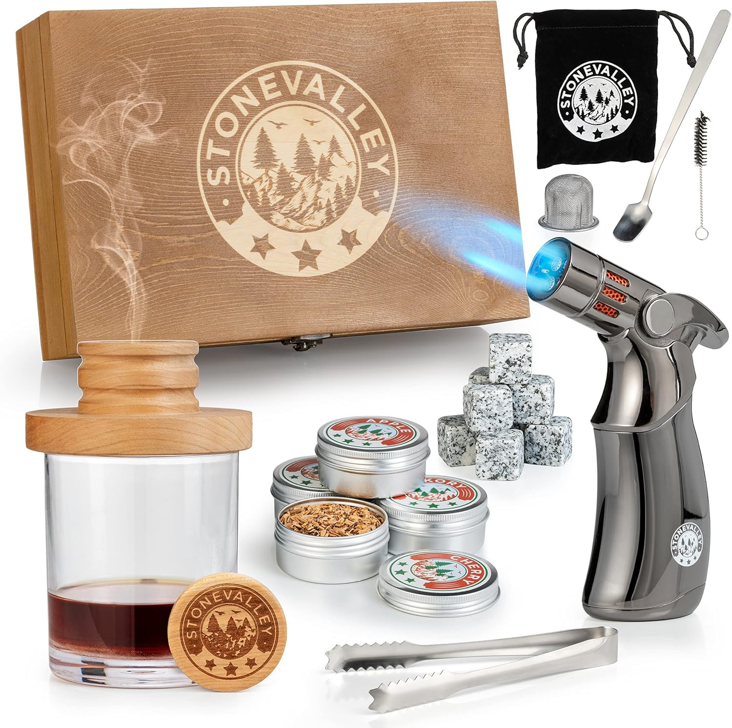 Cocktail Smoker Kit with Torch: Gift Box - 4 Wood Chips Flavors - Premium Old Fashioned Kit & Whi... | Amazon (US)