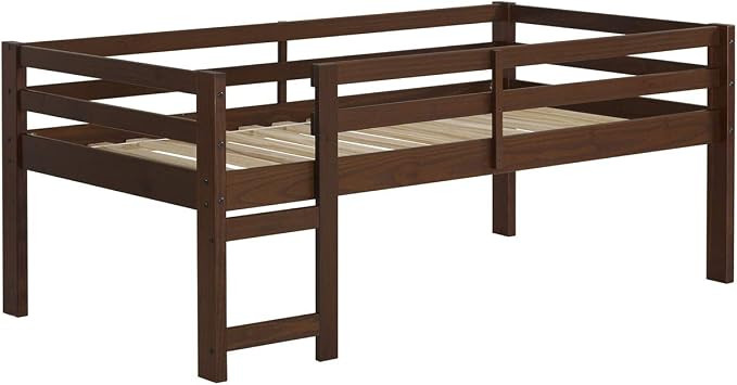 Walker Edison Alexander Classic Solid Wood Stackable Jr Twin over Low Loft Bunk Bed, Twin Size, W... | Amazon (US)