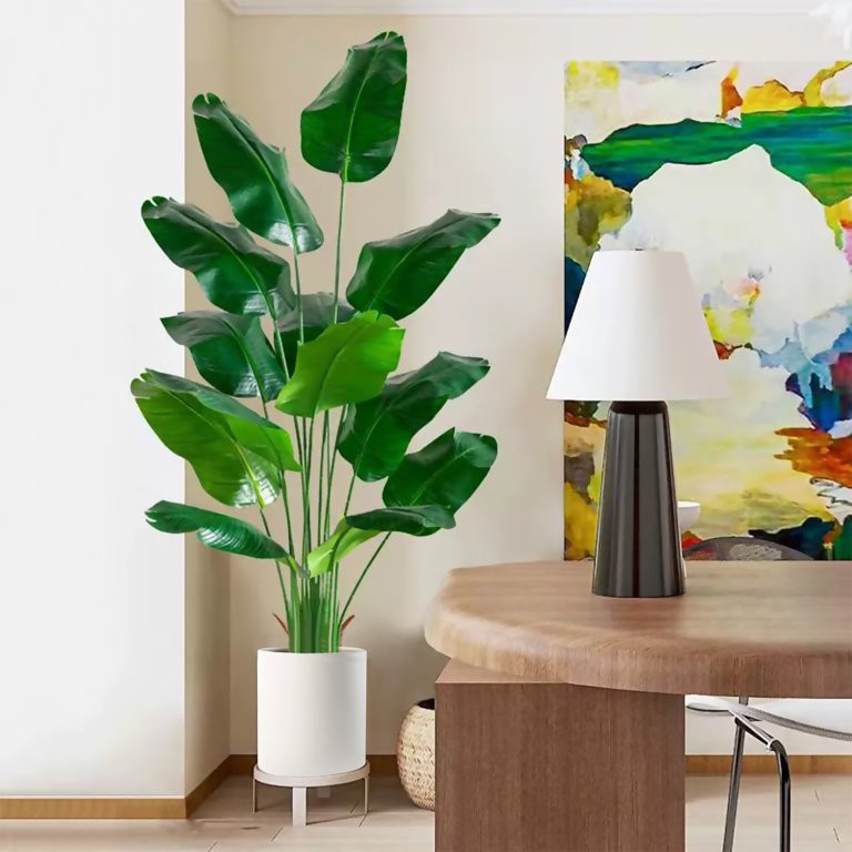 WFUN 4 Feet Artificial Plant Fake Tropical Palm Tree for Home Office Wedding Valenine Decor | Walmart (US)