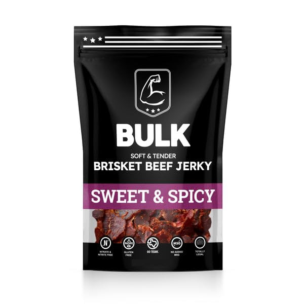 Bulk Beef Jerky - Brisket Jerky - Soft and Tender - All Natural - Beef Jerky Snack Packs - Perfec... | Amazon (US)
