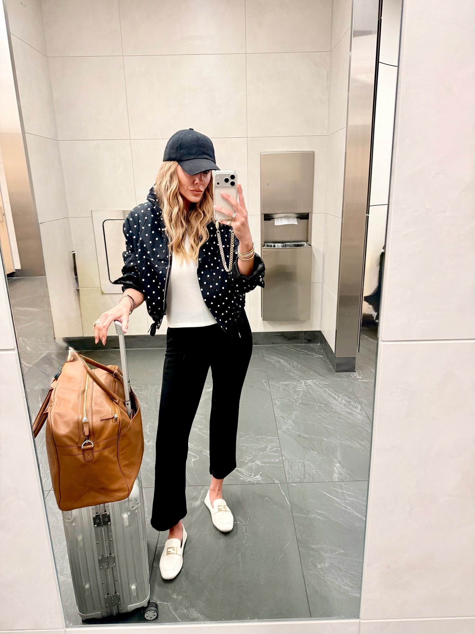 Another airport fit: polka dot edition