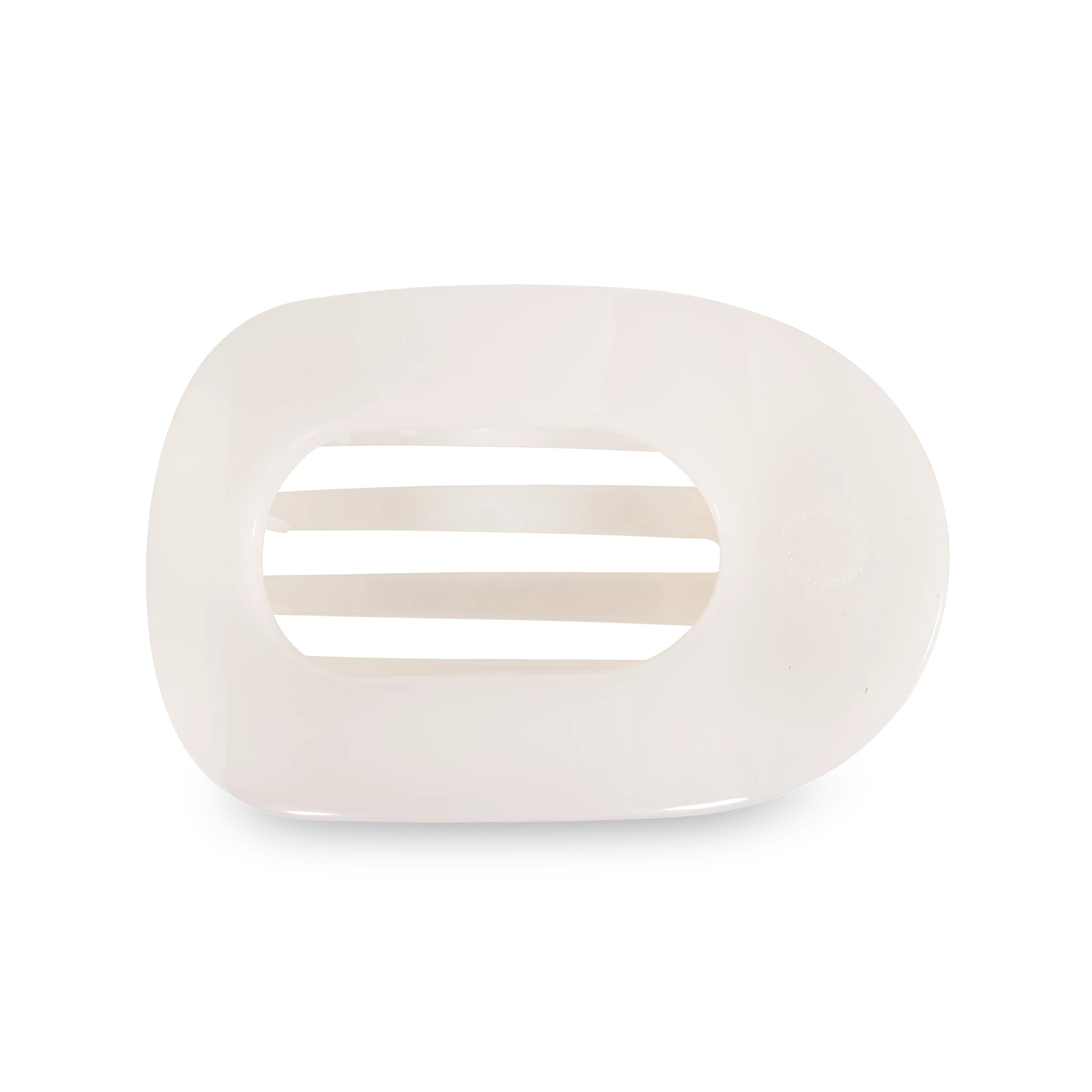 Coconut White Large Flat Round Clip | TELETIES