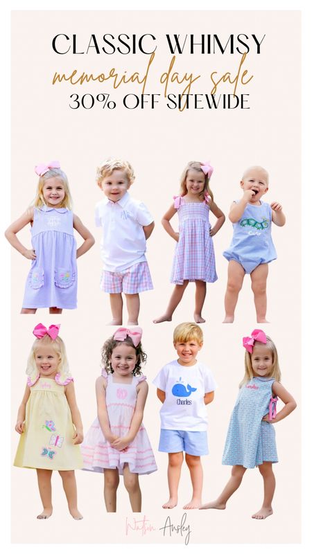 Shop 30% off sitewide at Classic Whimsy this weekend during the Memorial Day sales!

Click below to shop!



#LTKSaleAlert #LTKKids #LTKBaby