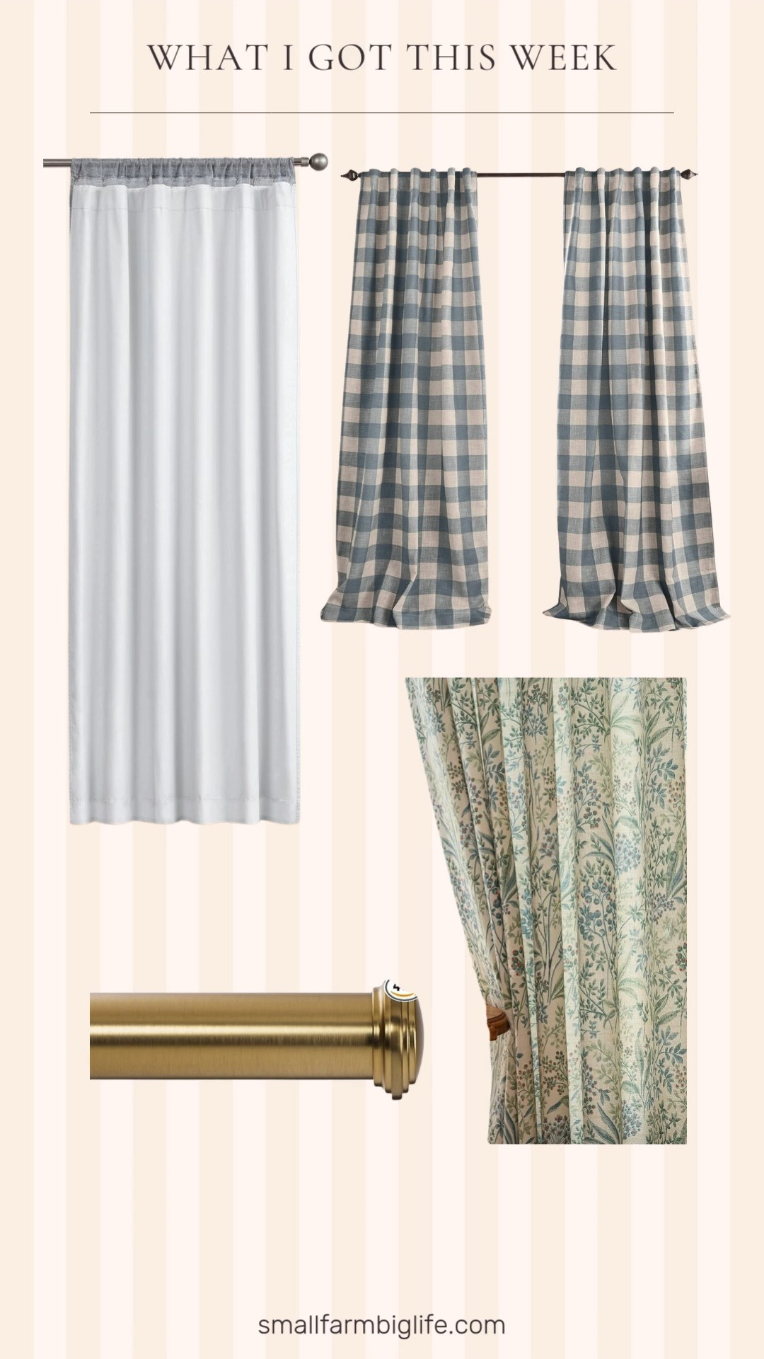These are the curtains that I have in two of the bedrooms. I love the quality of both, but wanted the rooms to be darker after daylight savings. The liners are hung with curtain hooks on the back of the curtain tabs. The liners block out all the light! I included the brushed brass look curtain rods I used too. 

 #LTKstorytime #LTKHome
