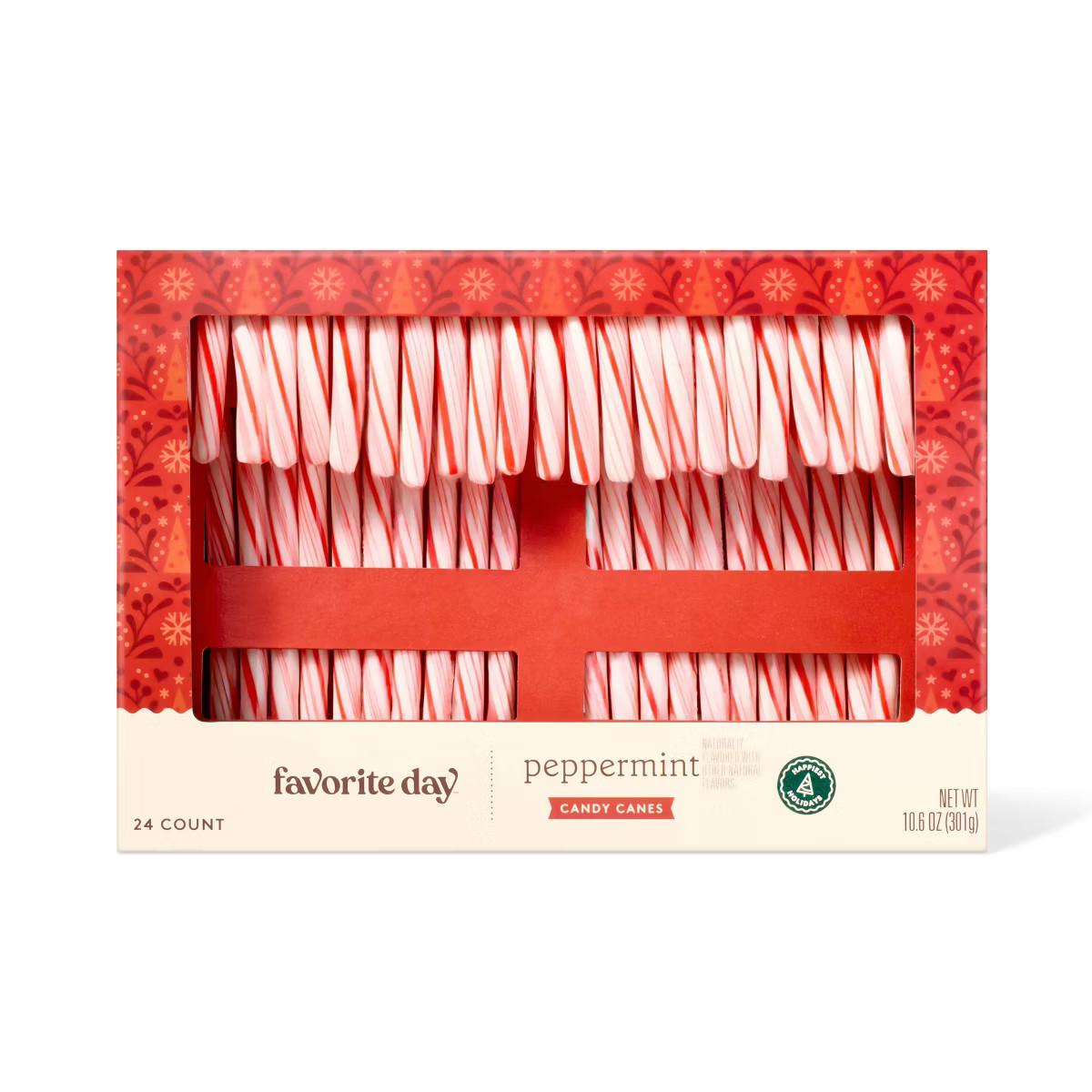 Christmas Peppermint Red & White Candy Canes - 10.6oz/24ct - Favorite Day™ | Target