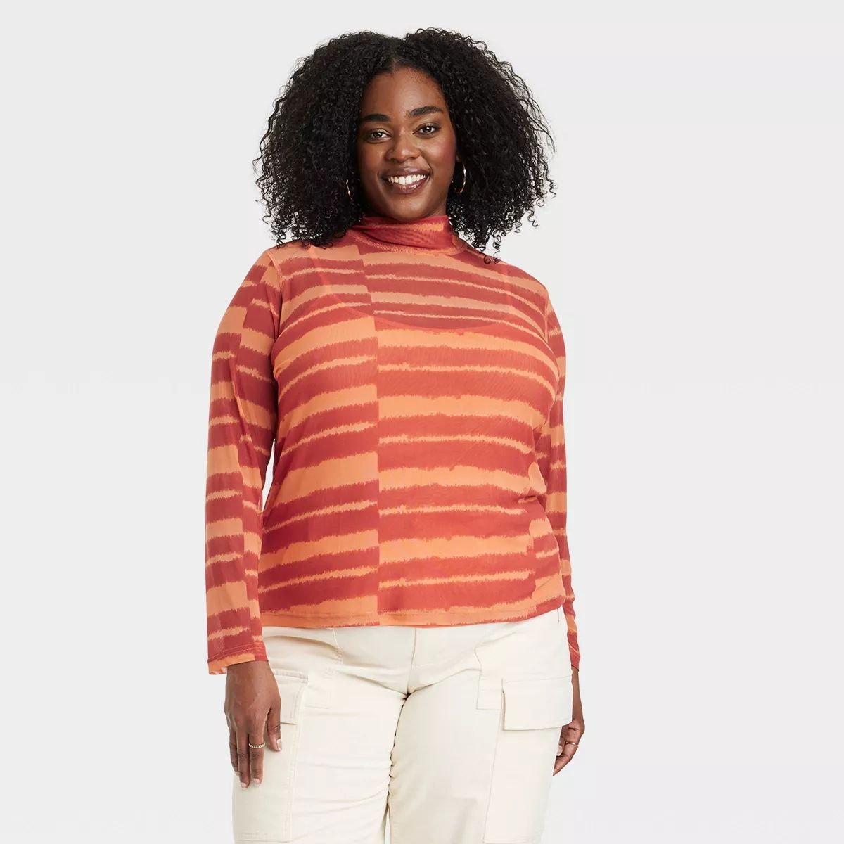 Black History Month Women's House of Aama Long Sleeve Turtleneck Jersey - Red Striped | Target
