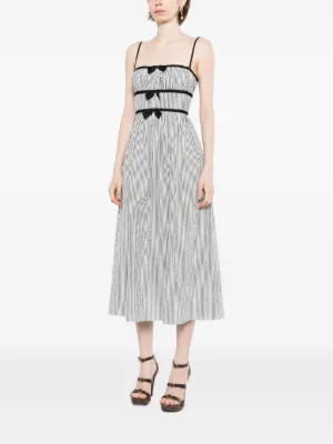 Cynthia Rowley Clara Seersucker Dress | Black | FARFETCH | Farfetch Global