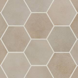 Celine Hexagon 4 in. x 5 in. Matte Taupe Porcelain Floor Tile (4.68 sq. ft./Case) | The Home Depot