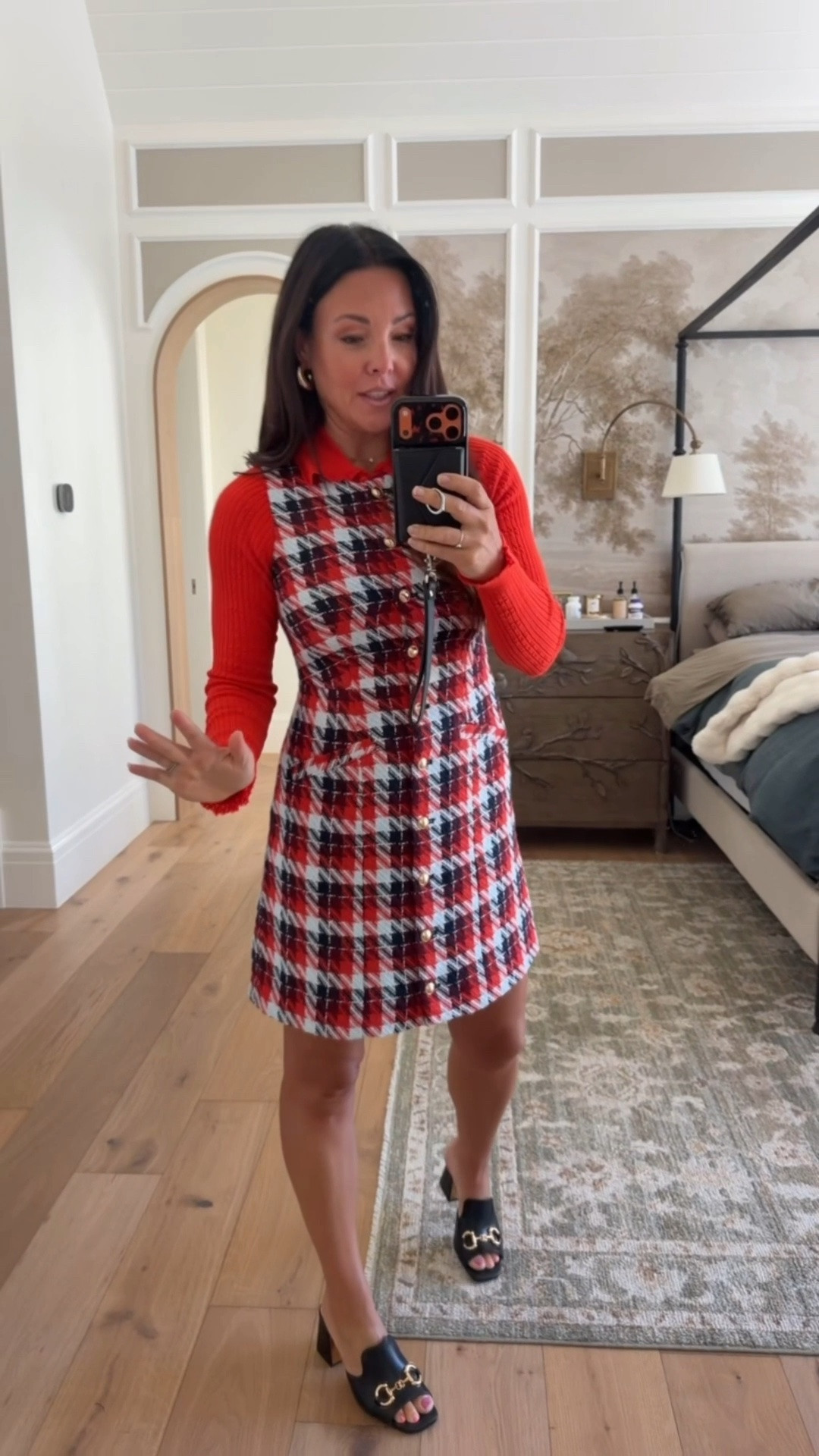Ok I found the cutest Walmart finds with this button front tweed dress and long sleeve knit collared top. 

Designer inspired heeled loafers and crop jeans. I wear size 4 usually. I’m wearing size 4 so everything fits tts

#LTKSaleAlert #LTKmorningroutine