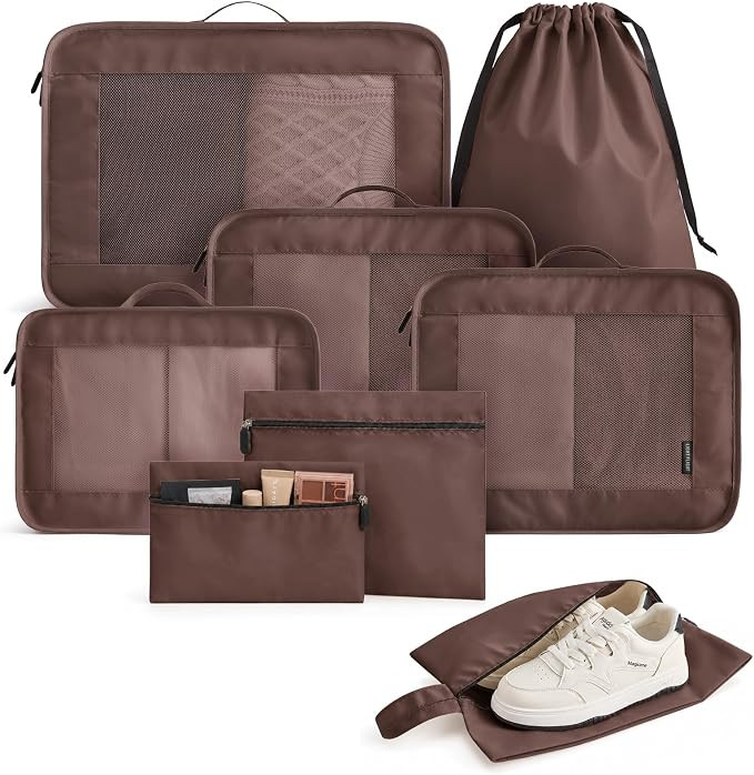8 Set Packing Cubes for Travel, Cruise Ship Travel Essentials | Amazon (US)