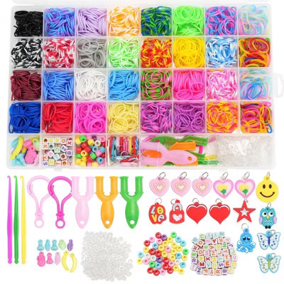 LotFancy 32 Colors Rubber Band Bracelet Kit, Loom Bracelet Making Refill Kit for Adults Ages 12+ | Target