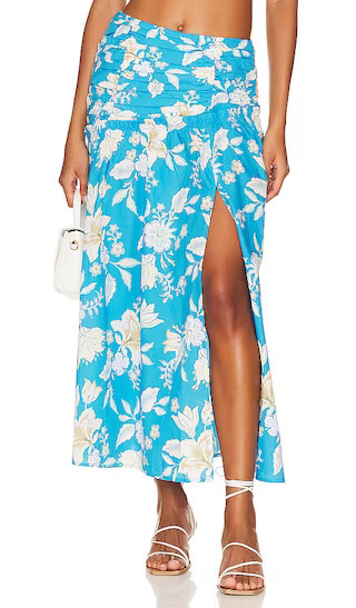 MINKPINK Zinnia Midi Skirt in Blue. | Revolve Clothing (Global)