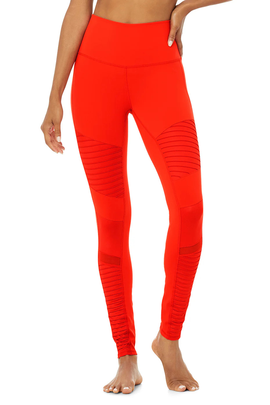 Alo YogaÅ½ | High-Waist Moto Legging in Cherry, Size: Small | Alo Yoga (US)