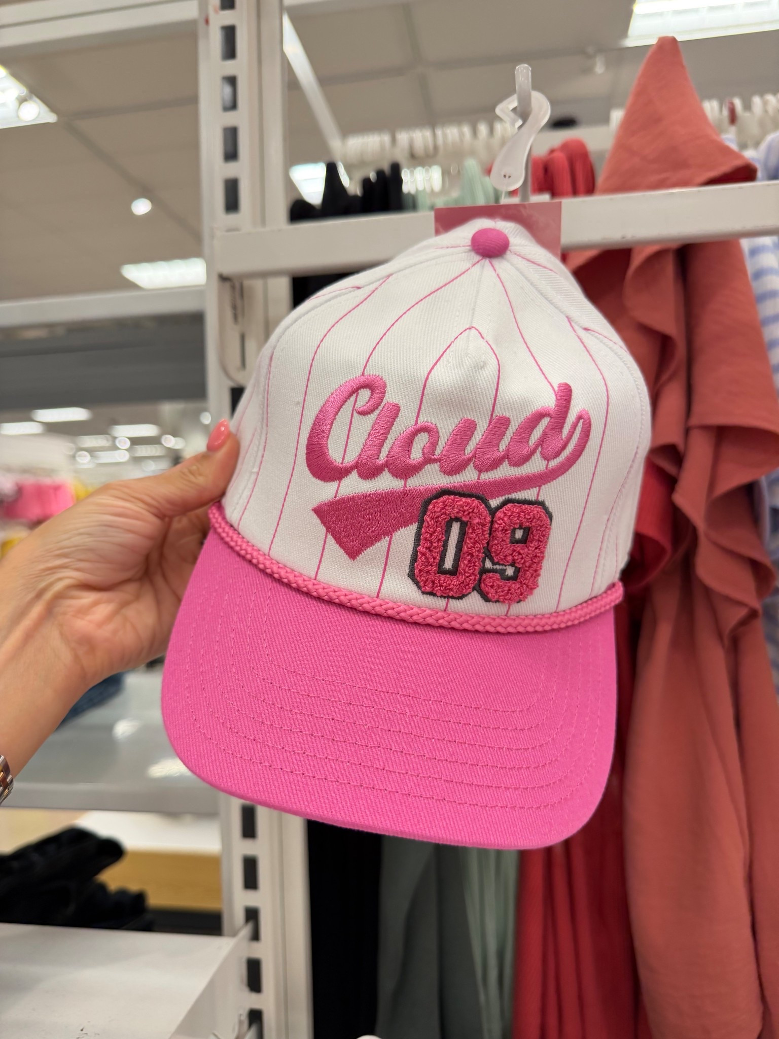 Megan moroney cloud 9 pink striped hat! So cute!! 💕