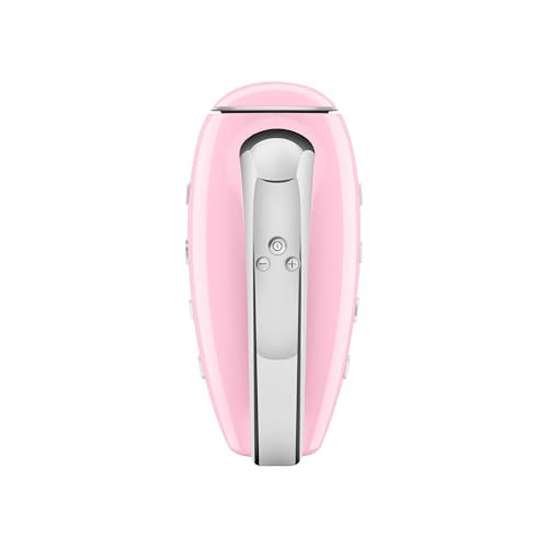 SMEG Pink 50's Retro Style Electric Hand Mixer with Set of Dough Hooks, Set of Beaters, and Set of Whisks | Amazon (US)