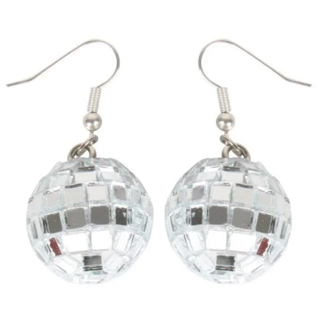 Groovy Disco Mirror Ball Earrings - Walmart.com | Walmart (US)