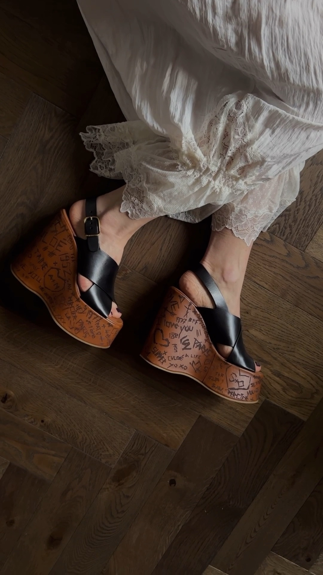 Chloé wedged sandals, summer sandals, summer shoes, boho outfit, boho trousers, summer trousers, boho pantaloons, lace trousers 

#LTKstyletip #LTKshoes #LTKuk