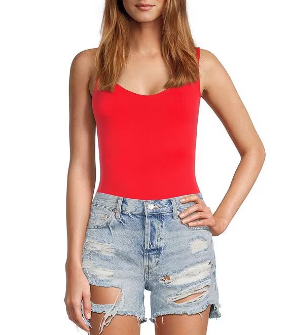 Clean Lines Scoop Neck Sleeveless Bodysuit | Dillard's