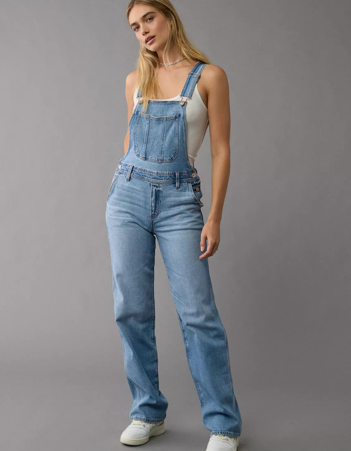 AE Stretch Stovepipe Denim Overall | American Eagle Outfitters (US & CA)