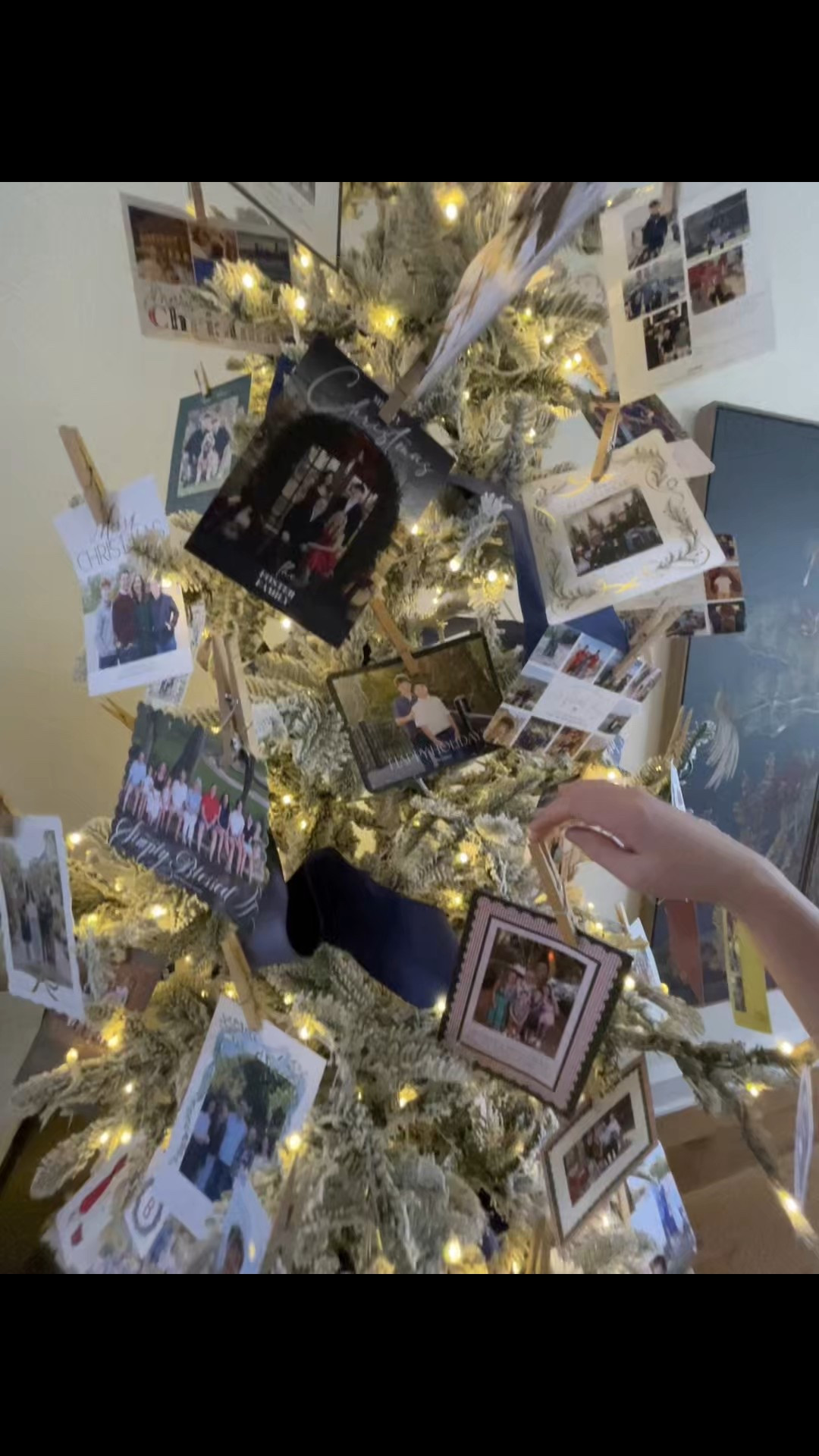 Every year we decorate one of our trees with Christmas cards from friends and families! This 9’ flocked tree from @kingofchristmas is perfect for that! 

#LTKHome #LTKGiftGuide #LTKHoliday