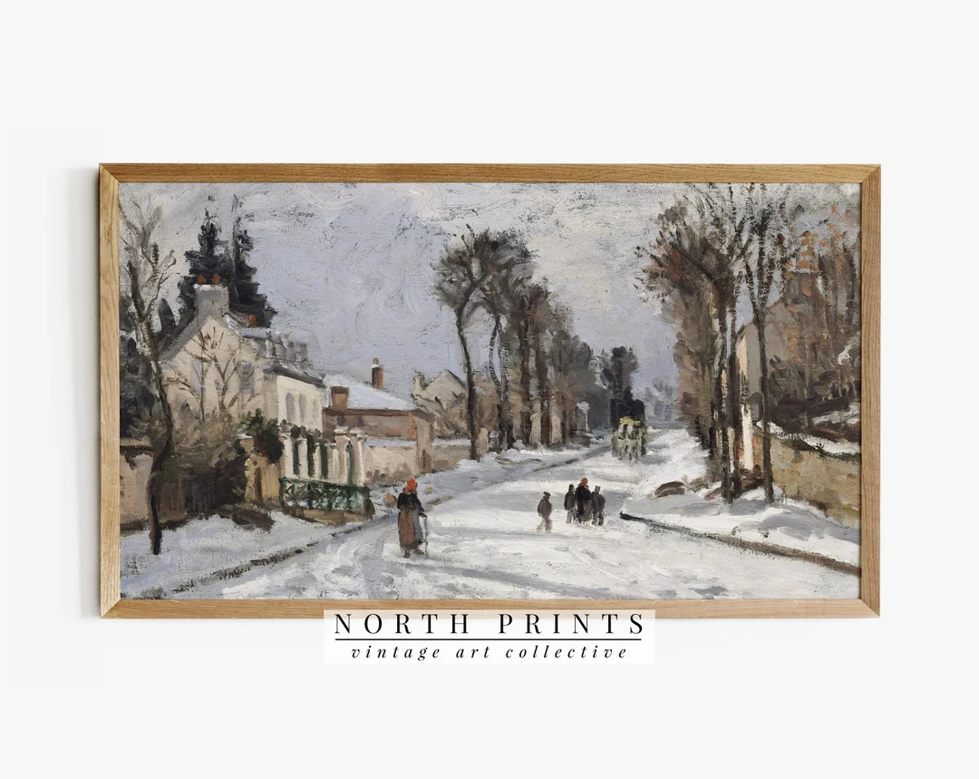 Samsung Frame TV Art  Winter Village Landscape DIGITAL - Etsy | Etsy (US)