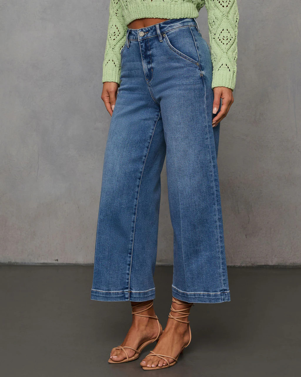 Shayna Cropped Wide Leg Jeans | VICI