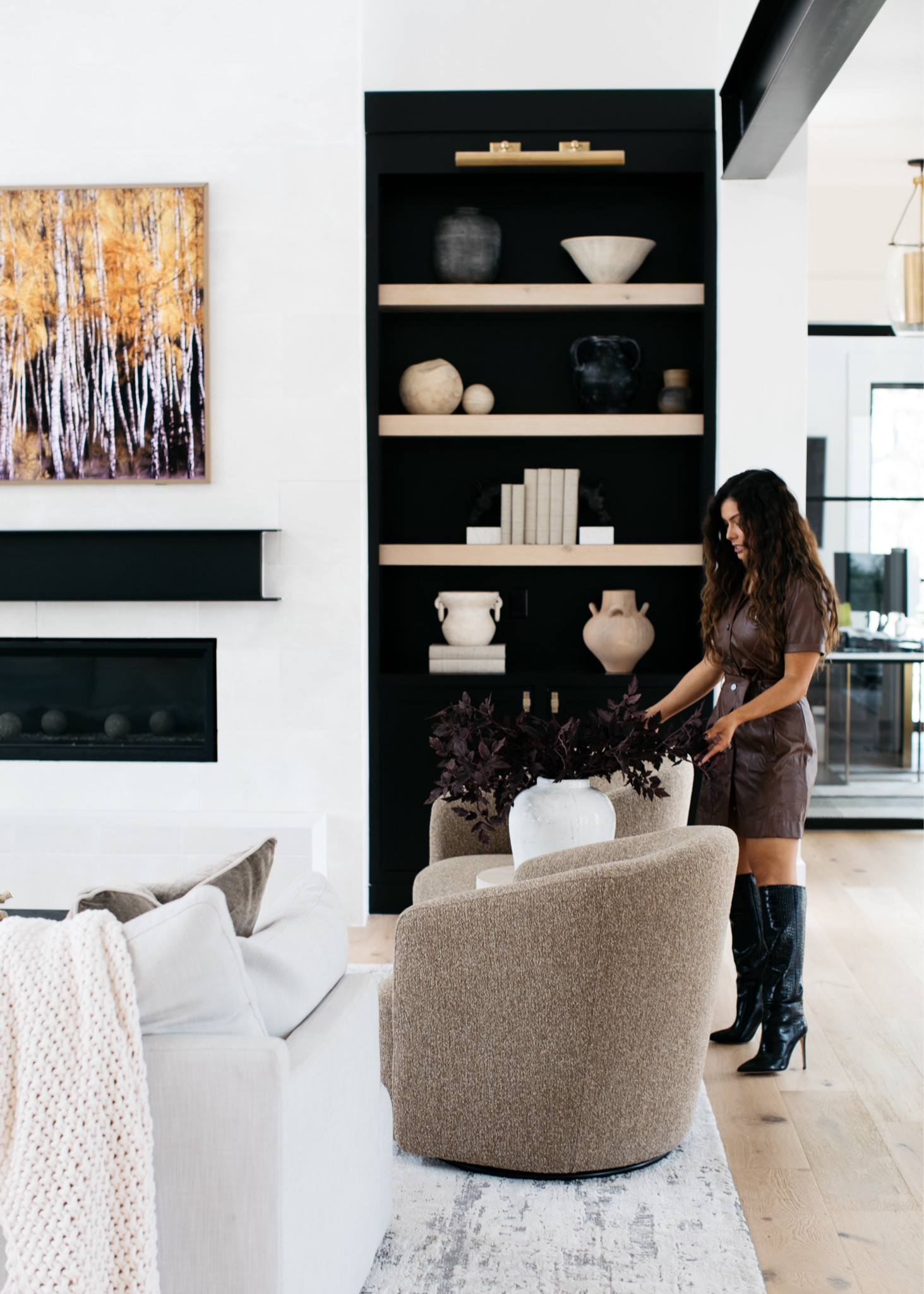 The artificial Plum Cimicifuga stems make a gorgeous fall accent piece. Linking a few of my fave stems from Pottery Barn. Dress is a size small.

#LTKSeasonal #LTKHome #LTKStyleTip