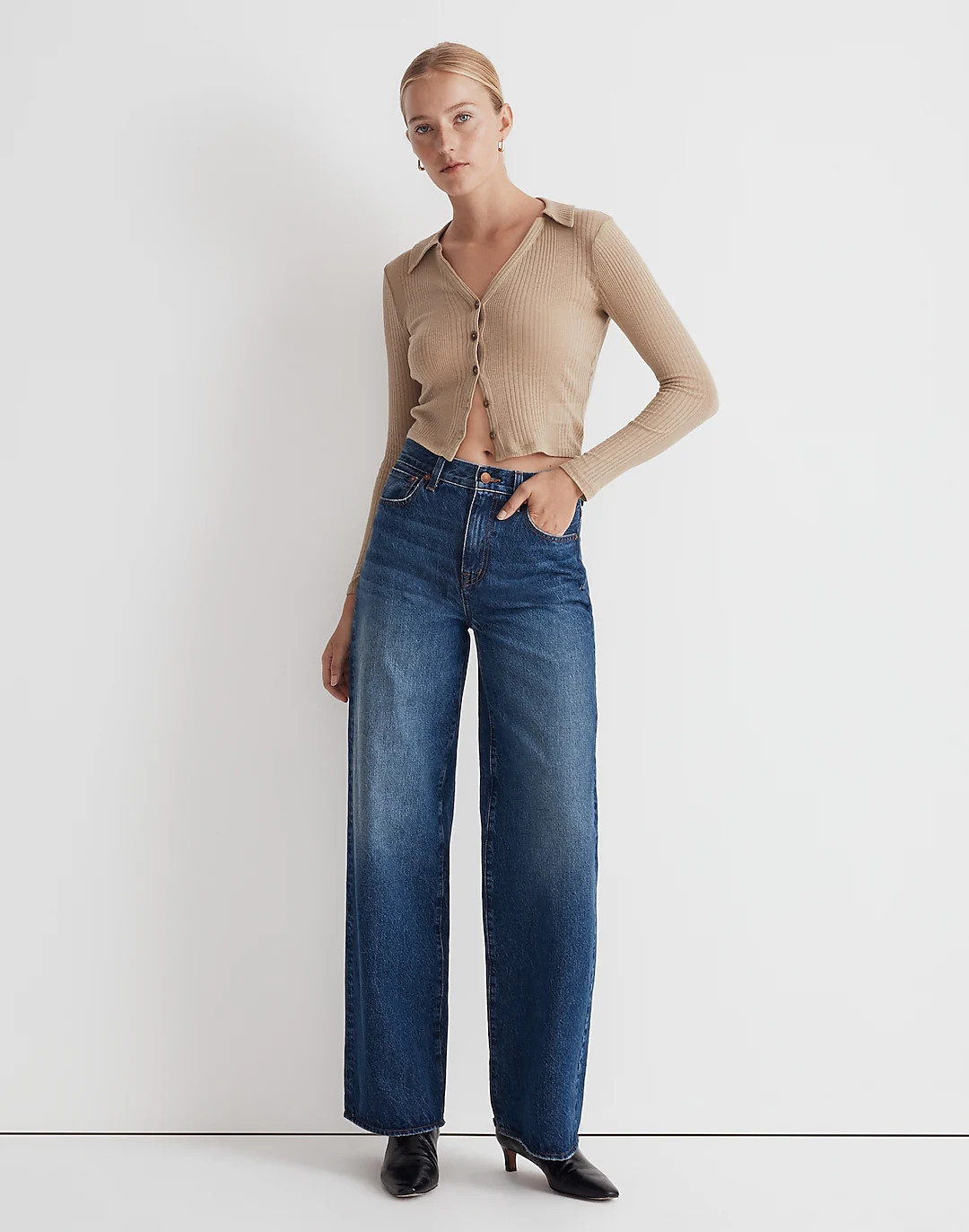 Superwide-Leg Jeans in Halleran Wash | Madewell
