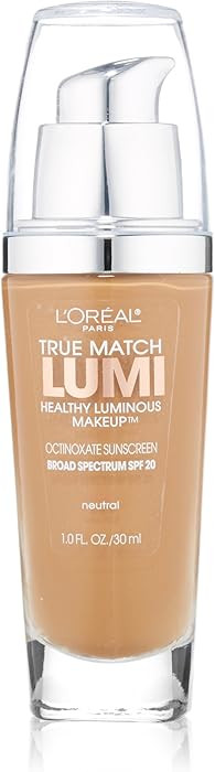L'Oréal Paris True Match Lumi Healthy Luminous Makeup, N7-8 Classic Tan/Cappuccino, 1 fl. oz. | Amazon (US)