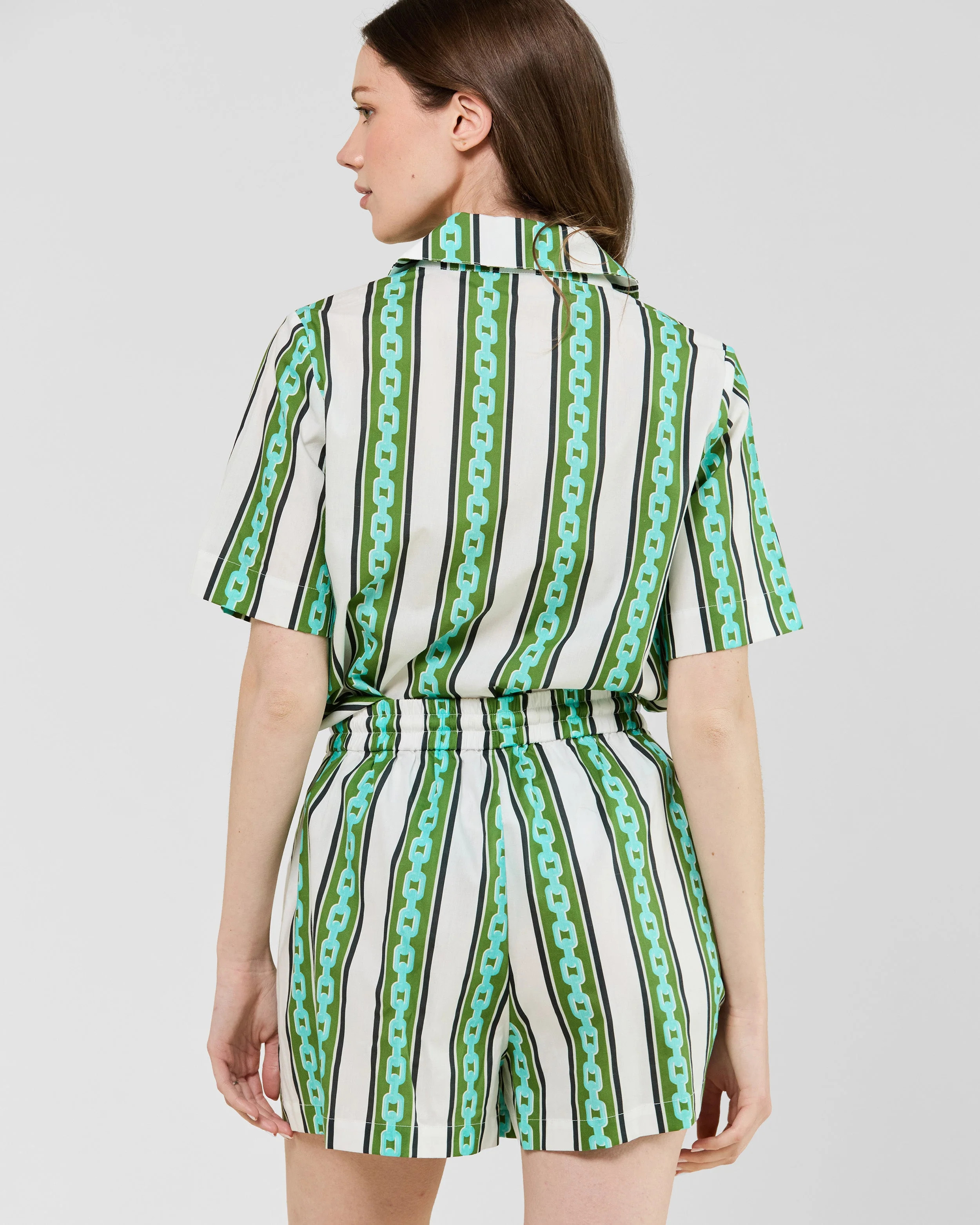 Juniper Shorts in Chain Stripe | Katie Kime Inc