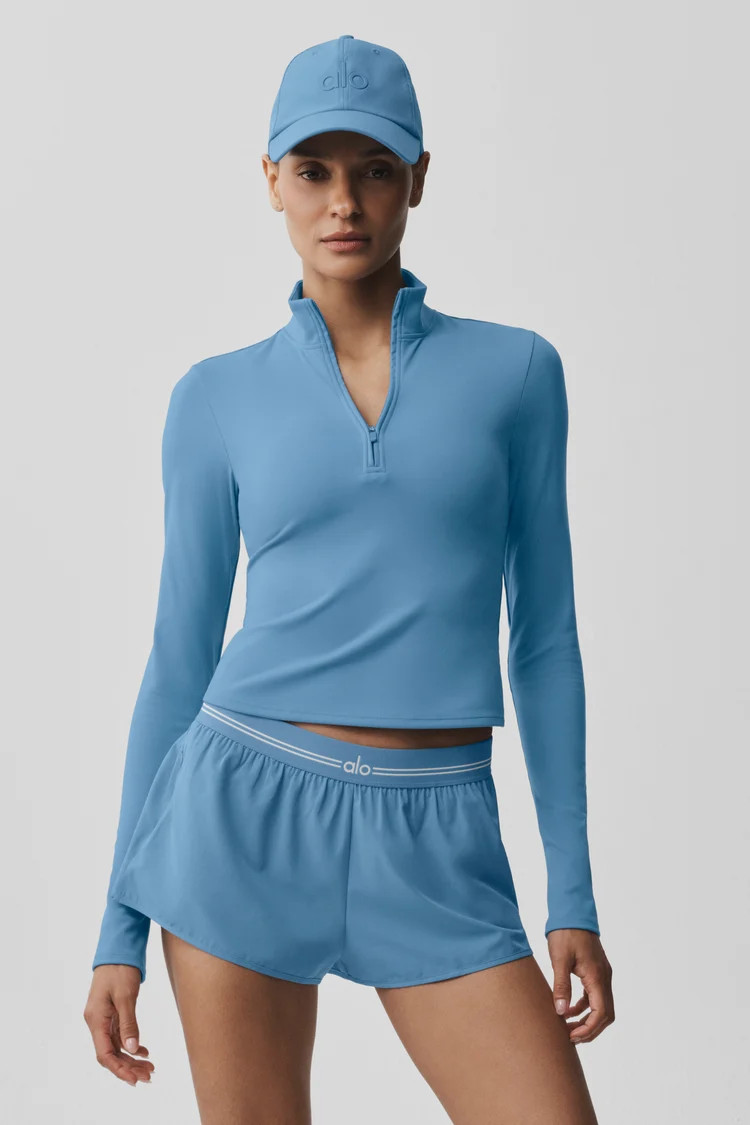 ALO Softsculpt Precision 1/4 Zip Long Sleeve | Alo Yoga