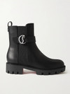 Click for more info about Christian Louboutin - Cl Buckled Leather Chelsea Boots - Black