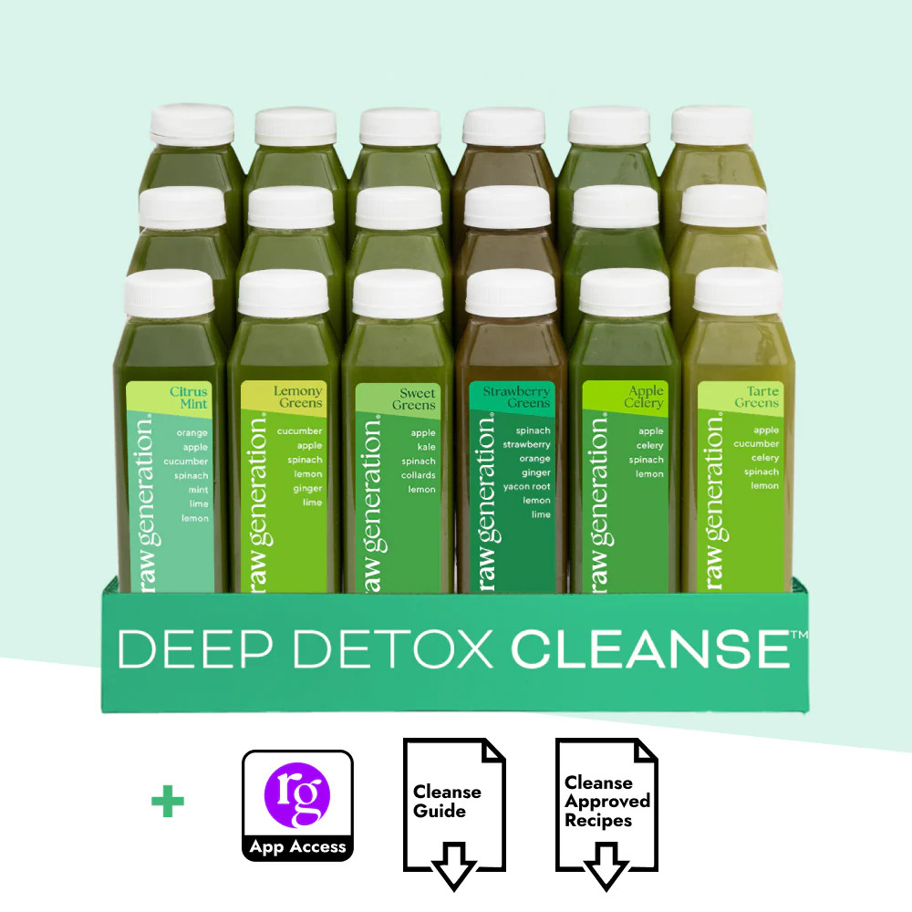 Deep Detox Cleanse with Cold Pressed Green Juices | Raw Generation (US)